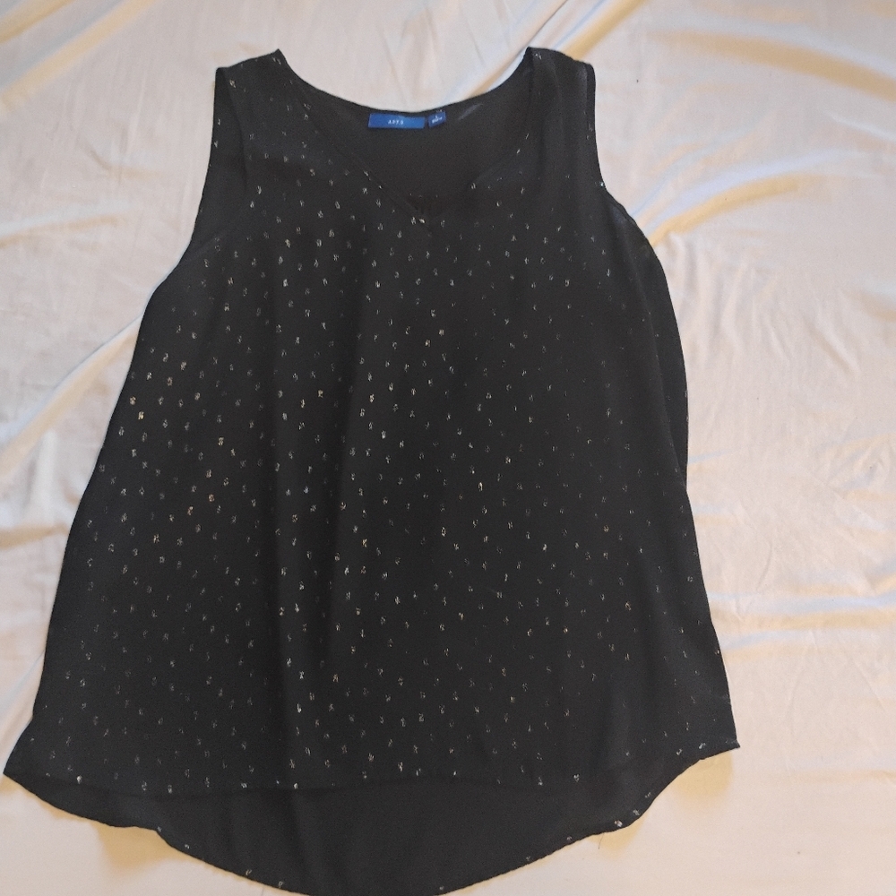 🚨5 For $25🚨Apt. 9 Black Tank Top with Silver Details